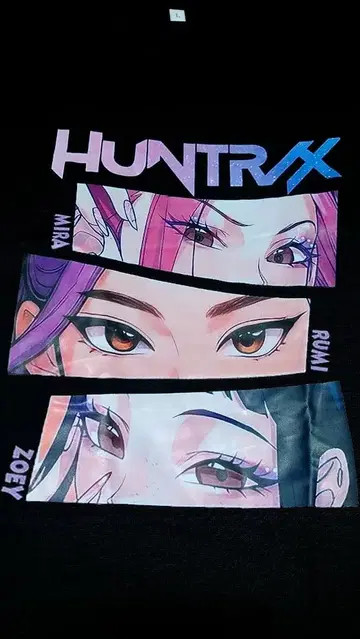 K-POP HUNTRAX 블랙 T셔츠 L 아이돌 패션