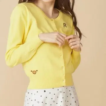 MIIA 리락쿠마 콜라보 가디건 키이로이토리