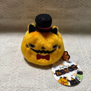 고양이 찹쌀떡 할로윈 고양이 찹쌀떡 호박 봉제 인형 산에이 무역
