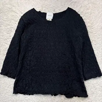 PATOU 파투 크롭 스모크 탑 블랙 티셔츠