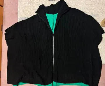 NO ID Black 집업 니트 스웨터