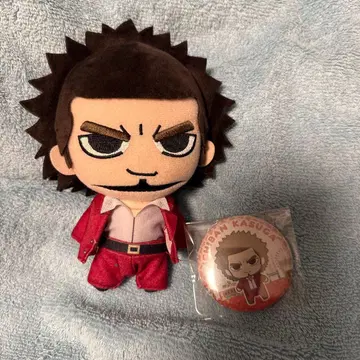 용과 같이 봉제 인형 & 캔뱃지 세트 7 카스가 이치반 마스코트