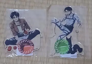 진격의 거인 복권 메이트 B상 엘렌 리바이 아크릴 스탠드 2개 세트