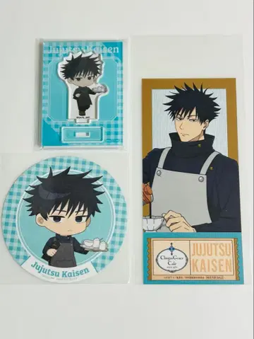 주술회전 후시구로 메구미 아크릴 스탠드 구매 특전 카드 중외 카페 코스터