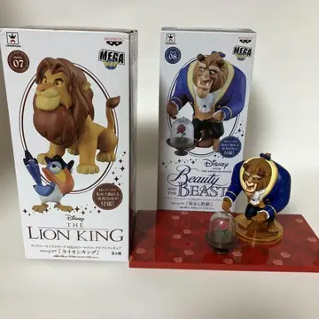 MEGA 월드 컬렉터블 피규어 라이온 킹 미녀와 야수 세트