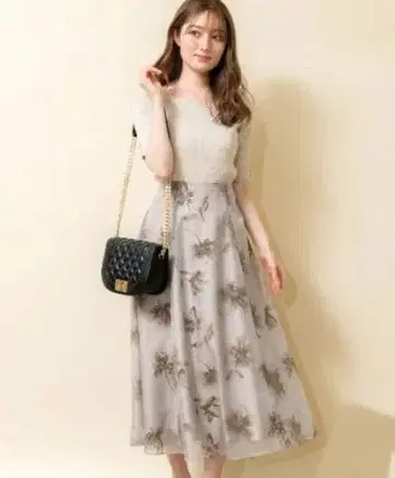 noela 오간자 플로키 스커트 그레이