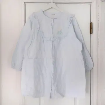 와코루 가운 룸웨어 팬시 스카이블루