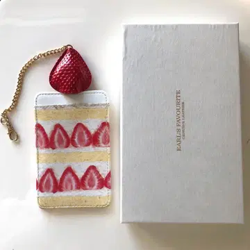 아루즈 페이보릿 딸기 쇼트 케이크 교통카드 지갑 카드 케이스