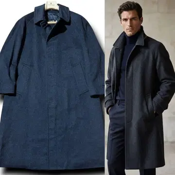 DAKS 닥스 캐시미어 100% 스텐카라 코트 다크 그레이 48 L