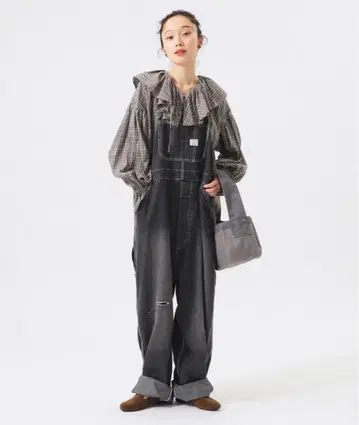 BEAMS BOY [ 별주 ] BIGMAC / 리페어 오버롤 블랙