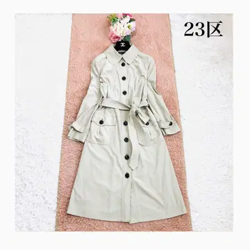 23구 트렌치코트 허리 벨트 포함 코트 L 스탠 칼라
