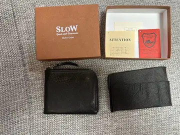 SLOW 가죽 미니 지갑 블랙