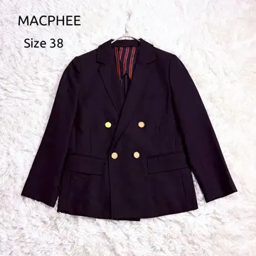 6283 맥피 울 개버딘 더블 브레스트 자켓 블랙 M