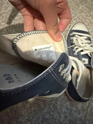 컨버스 네이비 스니커즈 US 10