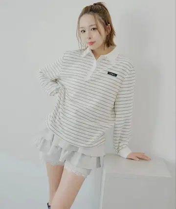 chico 치코 옷깃 레이스 라거 아이보리