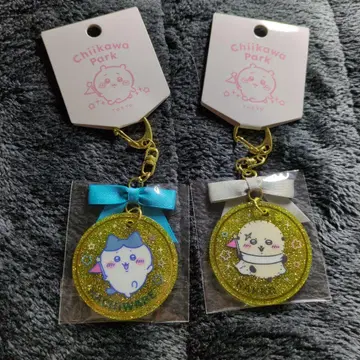 치이카와 파크 메달풍 아크릴 키링 [ 하치와레&랏코 ]