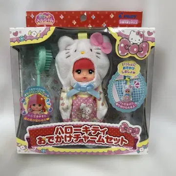 파이롯트 포켓 멜짱 인형 헬로키티 외출 참 세트