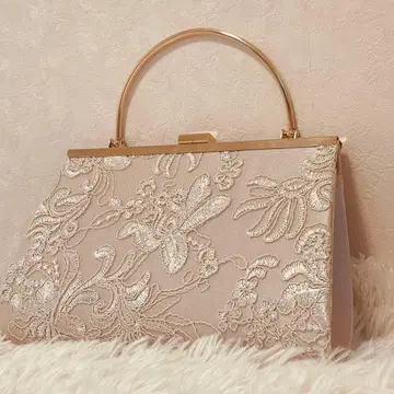 파티 백 결혼식 레이스 골드 체인 포함 클러치 2way