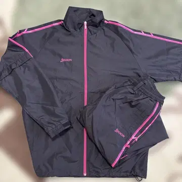스릭슨 윈드브레이커 상하의 세트 블랙/핑크 LL