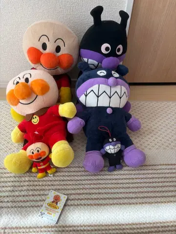 호빵맨 봉제 인형 세트 대소