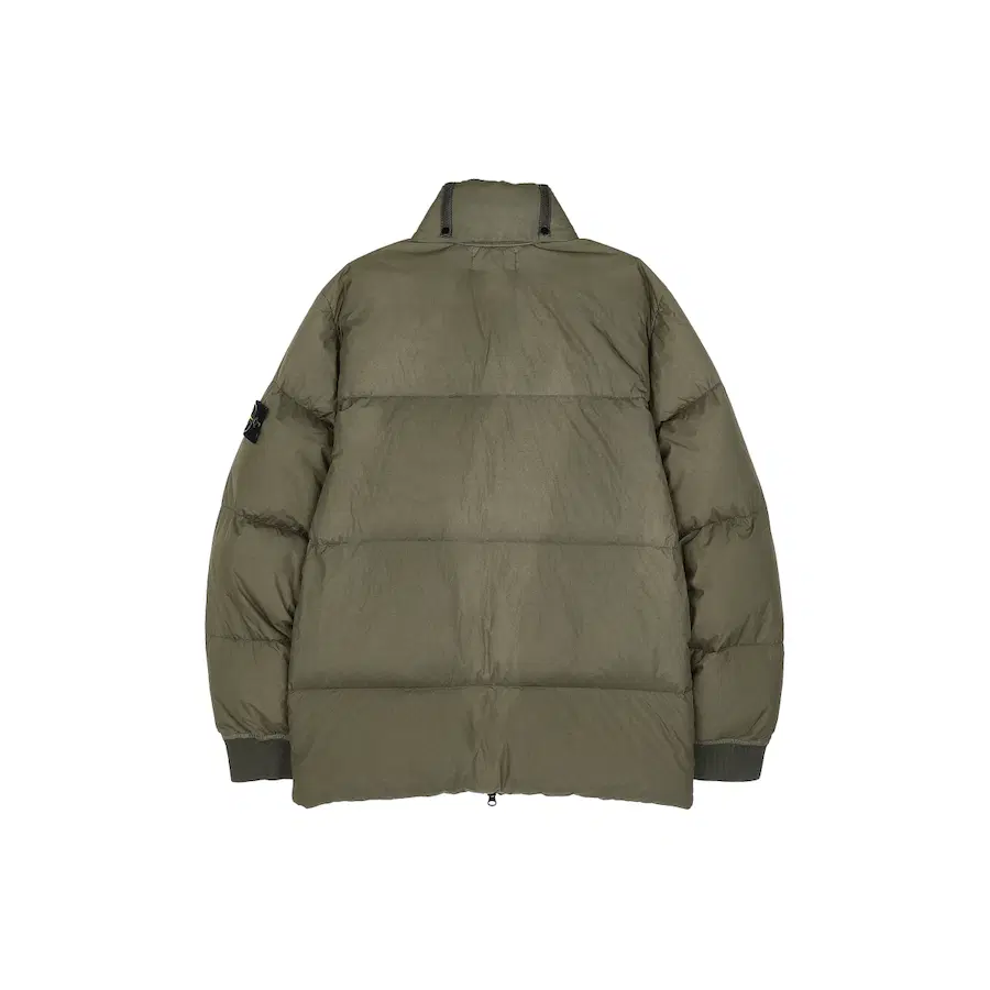 Stone Island 成衣染色褶皱尼龙羽绒服