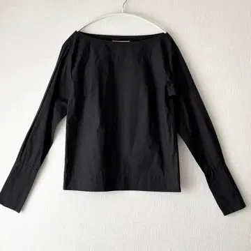 [플레인피플] 보트넥 블라우스 셔츠 블랙 긴팔 블라우스