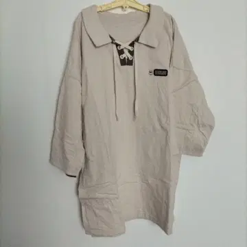 DS CLUB 후드 부착 튜닉 베이지 L