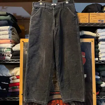 다용도 UNIQLO 유니클로 굵은 폭 코듀로이 팬츠 와이드 팬츠 그레이