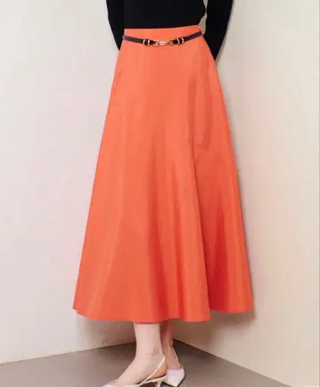 알아바일 오간자 절개 플레어 스커트