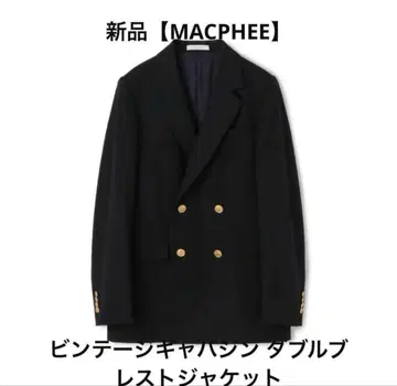 [ 새상품 ] MACPHEE 빈티지 개버딘 더블 브레스트 자켓