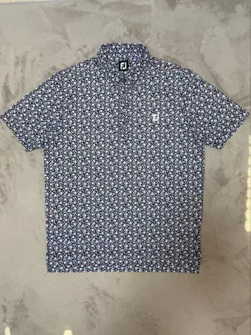 새상품급 풋조이 골프웨어 피케 셔츠 반팔 남성용 플라워 2XL