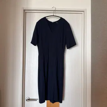 Brooks Brothers 네이비 반팔 무릎 기장 원피스 8