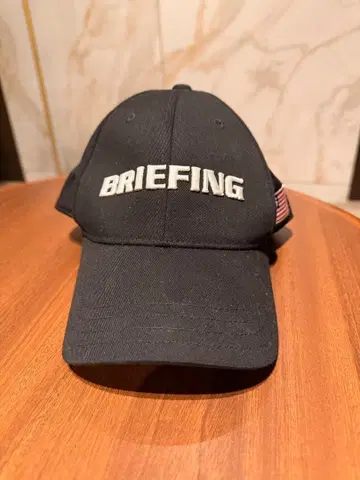 BRIEFING 블랙 캡 미국 국기 자수