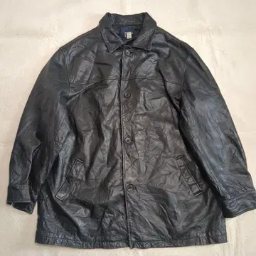 올드 갭 카 코트 블랙 리얼 가죽 XXL 사이즈 노무라 쿤이치