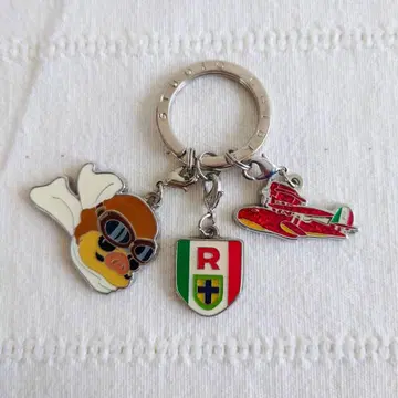 붉은 돼지 3연 키링 포르코 지브리