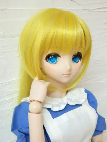 내열 인형 가발 히메카즈라+ M-D-LE 포니테일 레몬 8-8.5인치