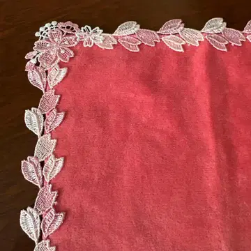 치카자와 레이스 손수건 벚꽃 히라히라