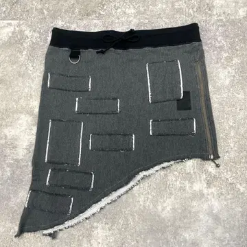 SMACK ENGINEER 스커트 그레이 패치워크 맨투맨지