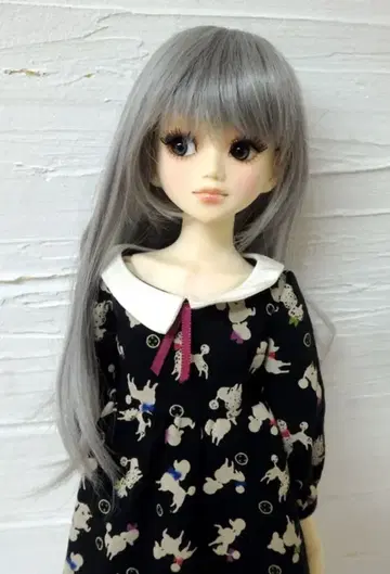 내열 인형 가발 [히메카즈라] 에어리 웨이브 와일드 그레이 S