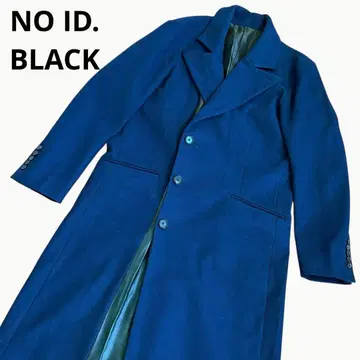 [새상품급] 노아이디 NO ID BLACK 가죽 배색 롱 코트