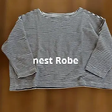 코튼 니트 가는 보더 nest Robe