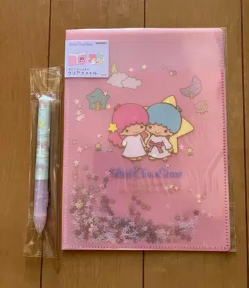 리틀트윈스타 2색 펜 A5 파일 새상품 [ 익명 배송 ]