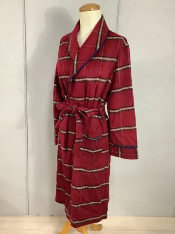 3.5 A223P 빈티지 목욕 가운 체크 레트로 일본제