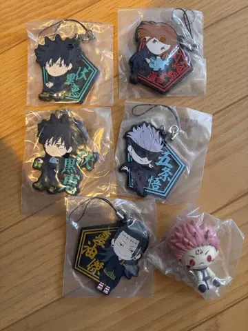 주술회전 키링 5개 세트