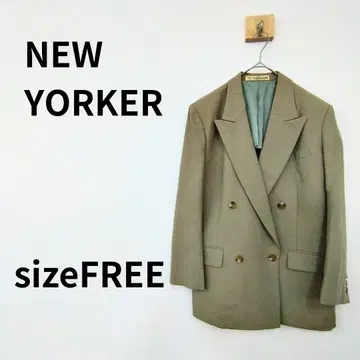 뉴요커 더블 브레스트 자켓 블레이저 남성용 S 사이즈 그레이