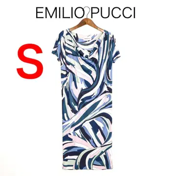 H6218 에밀리오 푸치 올 패턴 보트넥 원피스 Y2K