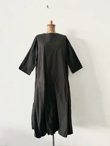 [ 미사용 ] Gauze 코튼 원피스 블랙 G 306