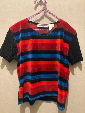 SONIA RYKIEL 멀티 보더 반팔 상의