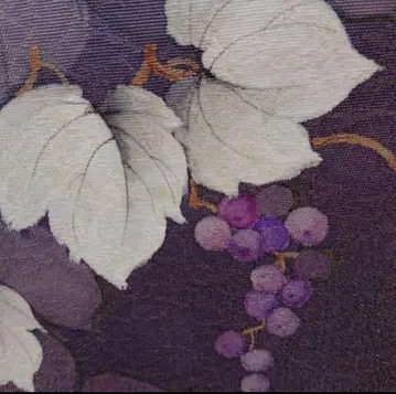 포도 포도 손그림 후쿠로 오비 보라색 오비 호몬기 코몬 츠케사게