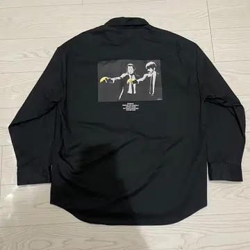 BANKSY 펄프 픽션 오버 사이즈 셔츠 블랙 L